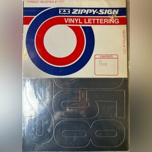 Zippy-Sign Silver 6” Numbers